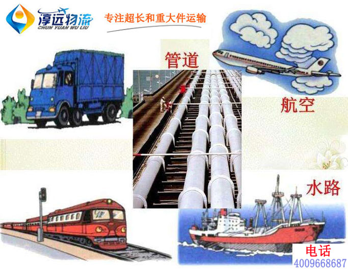 大件貨物運(yùn)輸方式：公路運(yùn)輸、鐵路運(yùn)輸、水路運(yùn)輸、空運(yùn)